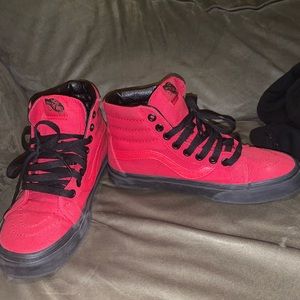Red & Black Sk8 hi Vans